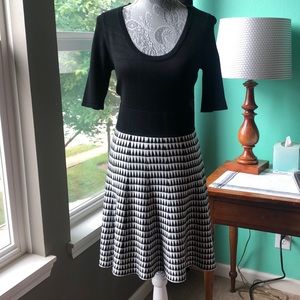 Black and white sweater dress